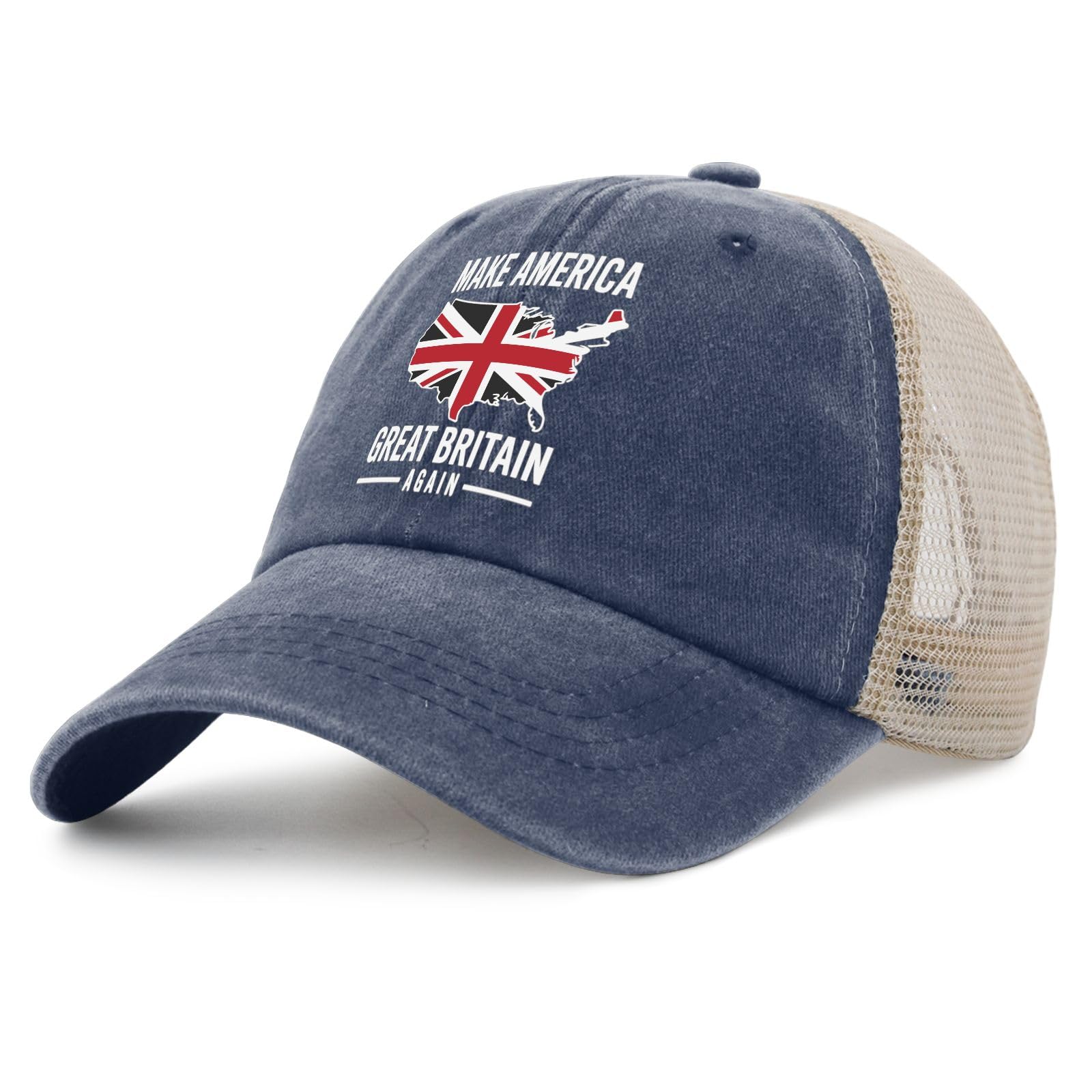 YFKFYTG Make America Great Britain Again hat back view for adjustable fit.