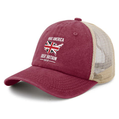 YFKFYTG Make America Great Britain Again hat side view showing breathable mesh
