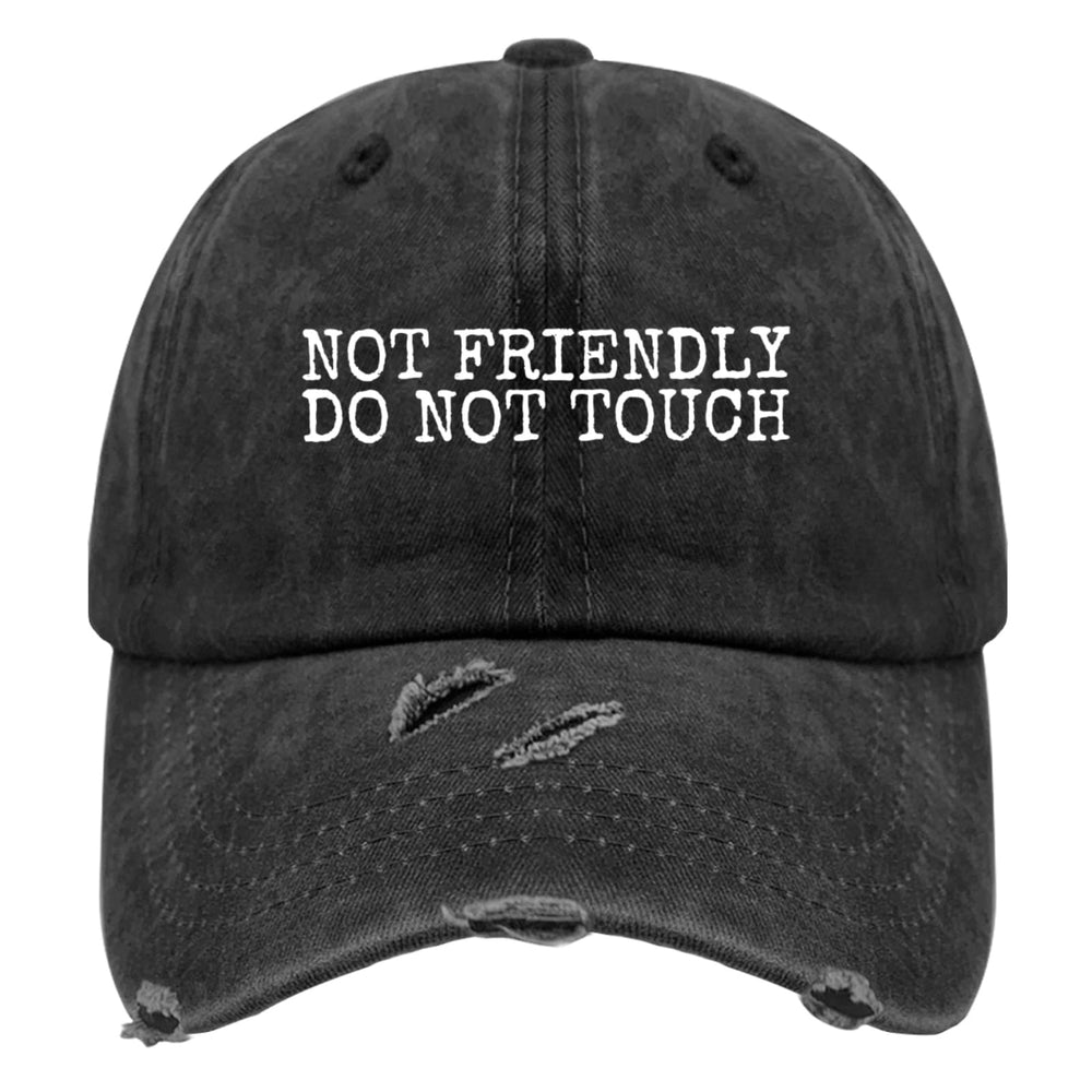 YFKFYTG Not Friendly Do Not Touch Hat, women's mesh baseball cap for breathable comfort