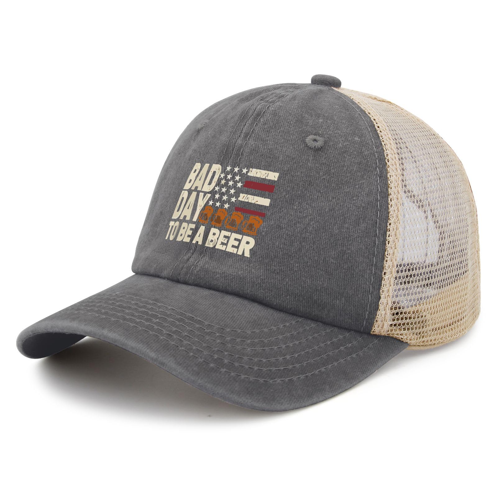 YFKFYTG Retro Bad Day to Be A Beer cap back slider view for adjustable fit