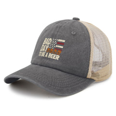 YFKFYTG Retro Bad Day to Be A Beer cap back slider view for adjustable fit