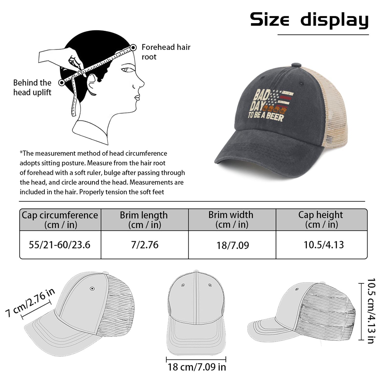 YFKFYTG Unisex baseball cap suitable for casual wear and outfits