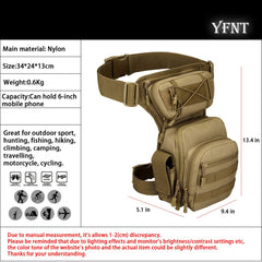 YFNT tactical drop leg bag shows detachable leg straps for a customizable fit