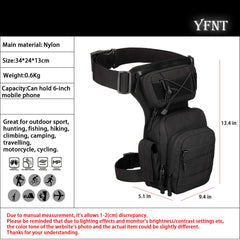 YFNT Tactical Drop Leg Bag interior pockets designed to separate camera, phone, and keys