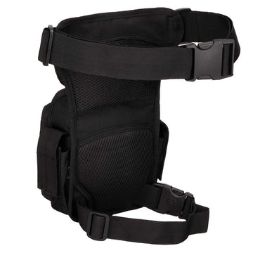 YFNT Tactical Drop Leg Bag side view with detachable leg straps for versatile wear