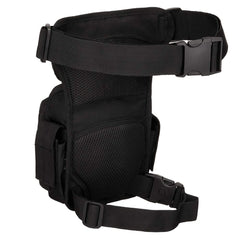 YFNT Tactical Drop Leg Bag side view with detachable leg straps for versatile wear