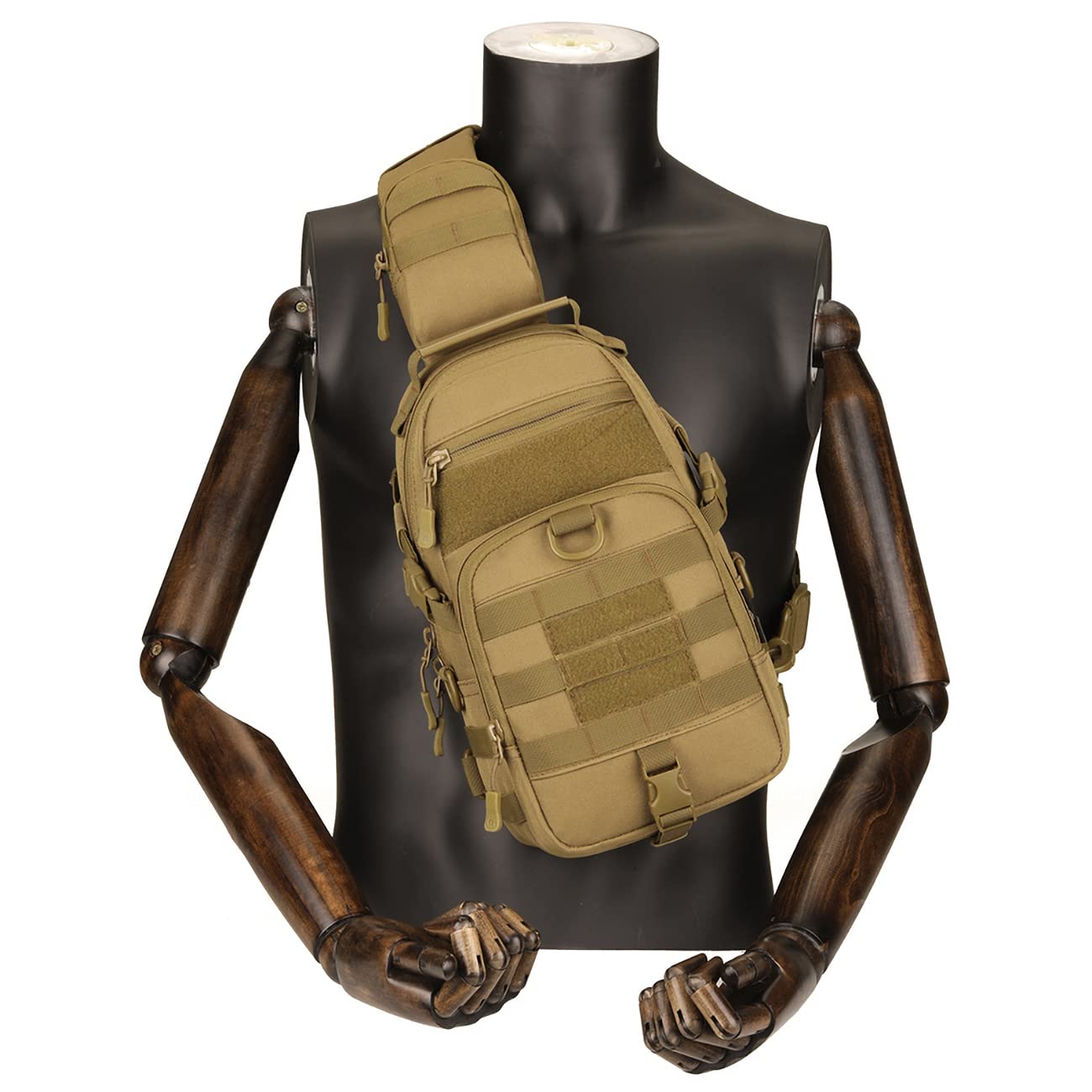 YFNT versatile carry options demonstrating crossbody and hand carry.