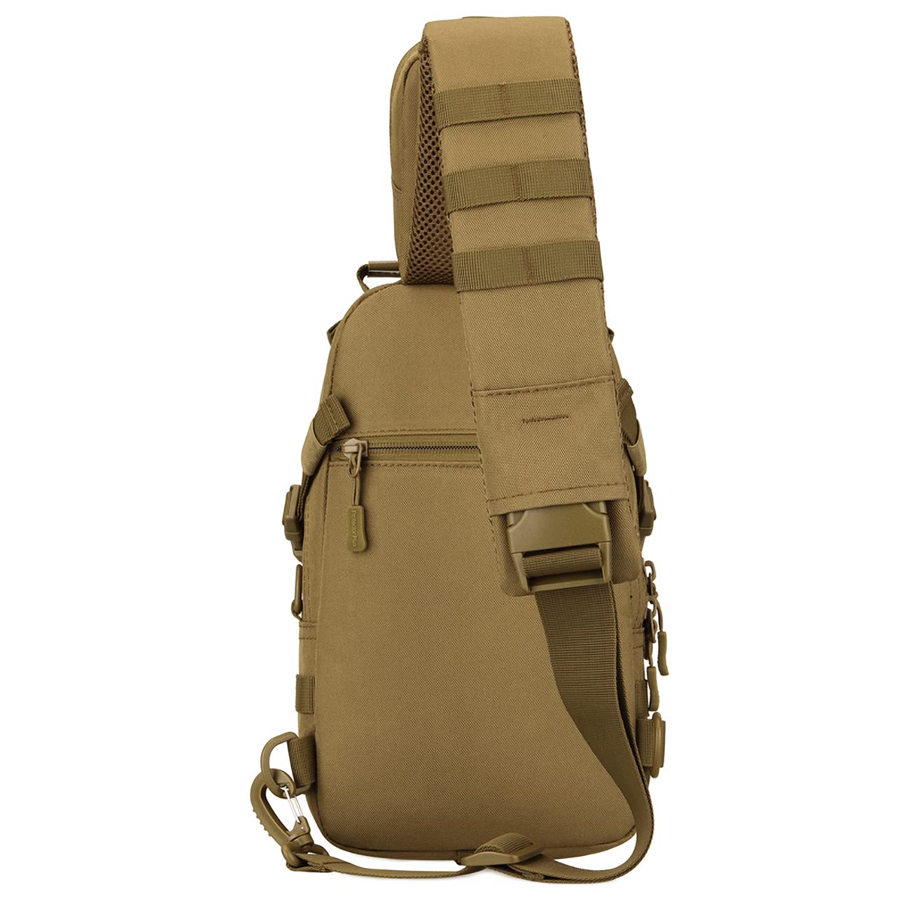 YFNT MOLLE system close up for attachments and organization.