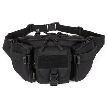 YFNT Tactical waist bag front view with quick-access design for outdoor use.