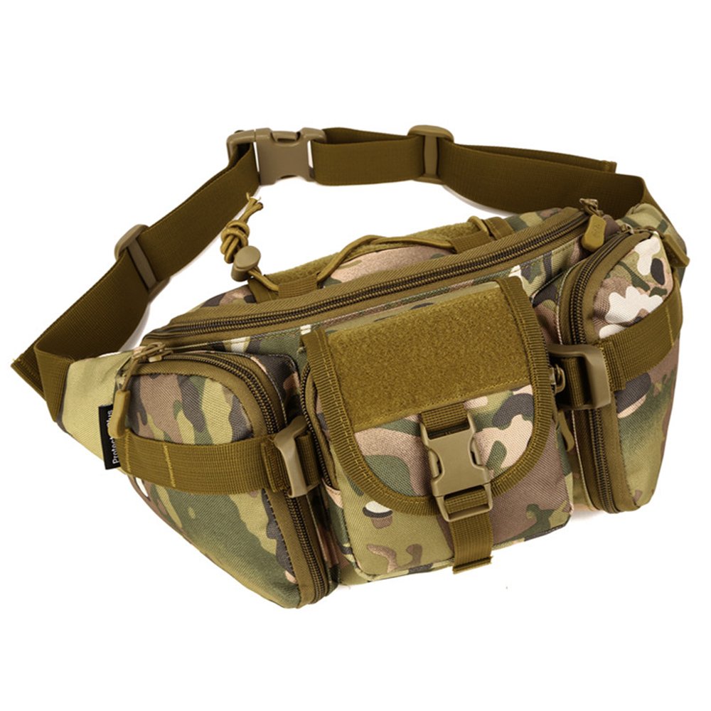 YFNT Tactical Waist Bag in use shows hands-free convenience for travel.