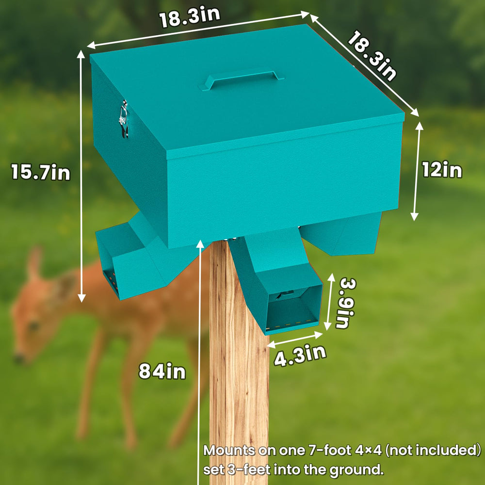 Yhhdjc gravity-feed system with four ports supports multiple deer.