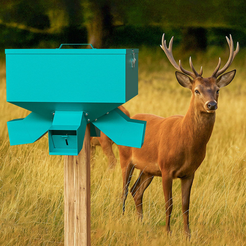 Yhhdjc portable 80lb deer feeder designed for extended field use.