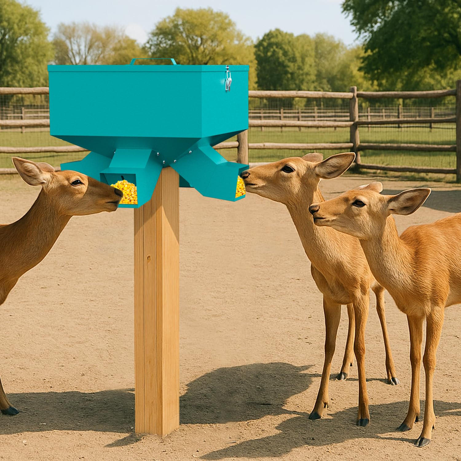 Yhhdjc portable wildlife feeder ideal for hunting or backyard use.