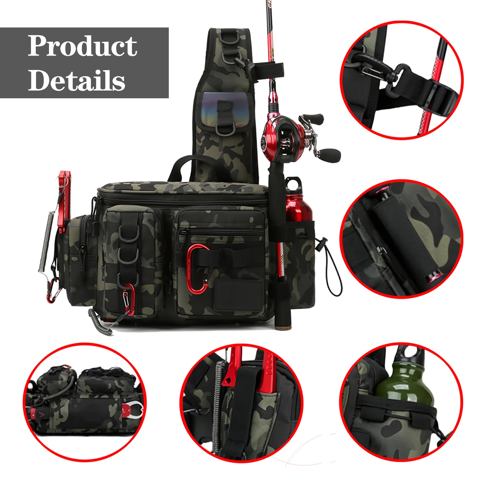 Side view with rod holders and gear attachments