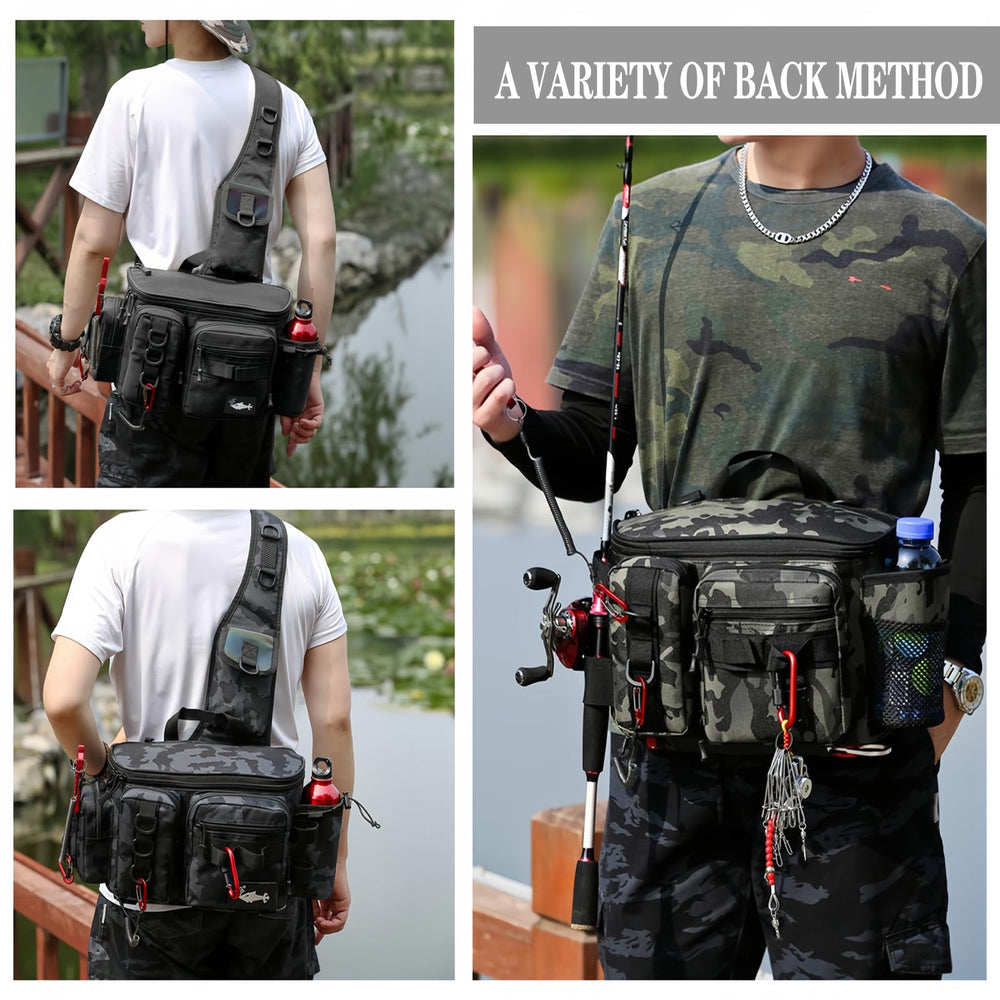 Compact, durable backpack with logo for outdoor use