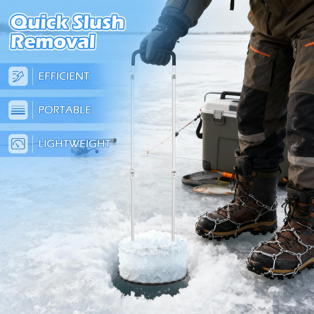 YIBOBO 8in 10in hole clearance demonstrating slush removal efficiency