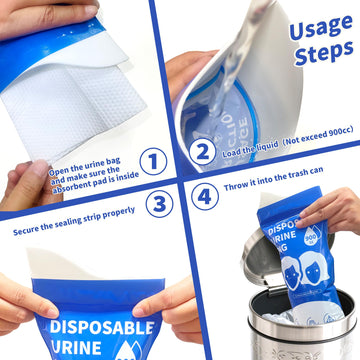 YIGOYIHU travel-friendly urine bags work for adults and kids in cars or camps