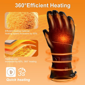 YihuaTop heated gloves non-slip palm ensures secure grip.