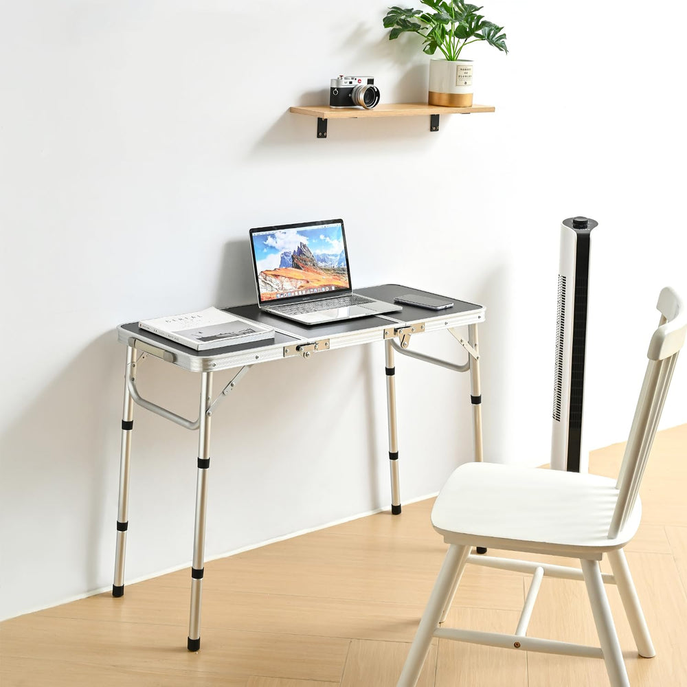 YihuiKo folding table height adjustment enables three ergonomic heights.