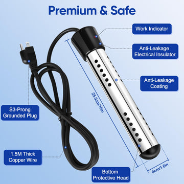 Yimserk filtered shower head with replaceable cartridges keeps water clean.