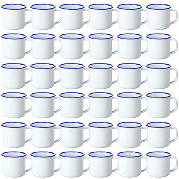 Yinder mini enamel camping mug with handle for easy outdoor sipping.