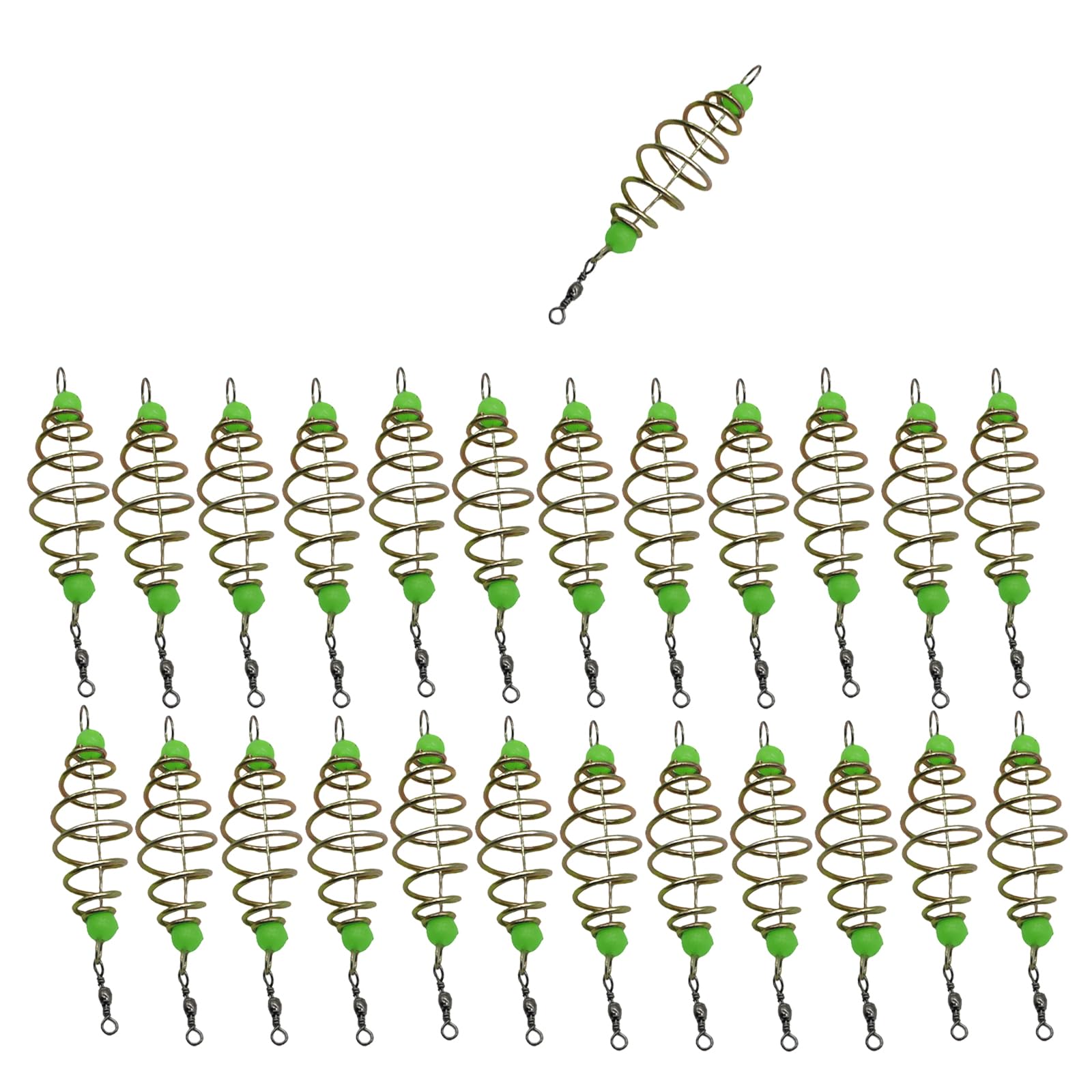 Yinprwi 25Pcs Spring Bait Cage Olive Shape