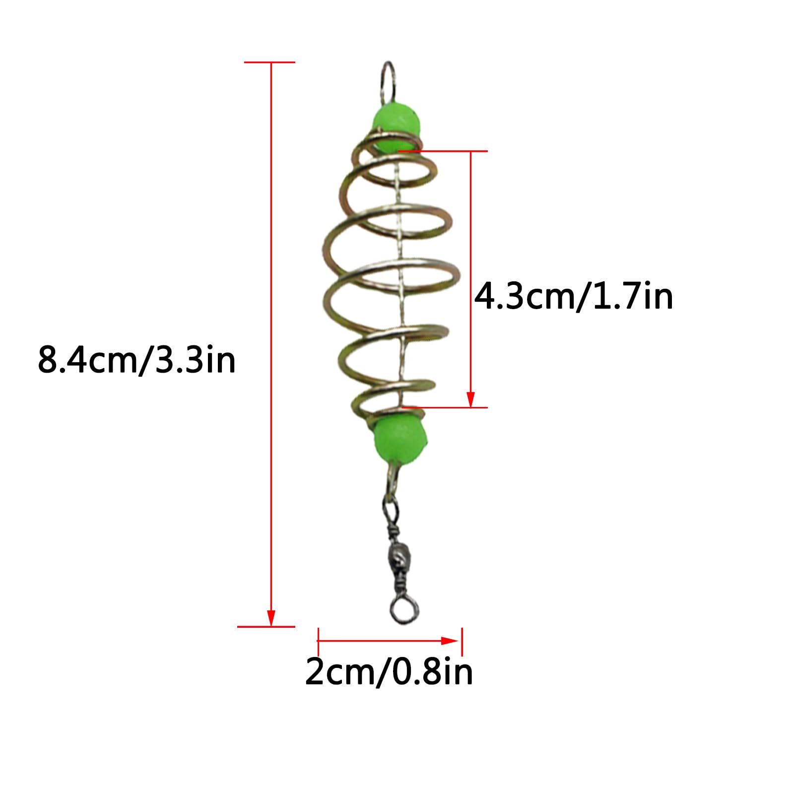 Carp Bait Cage with Pendant Bead – Olive Shape