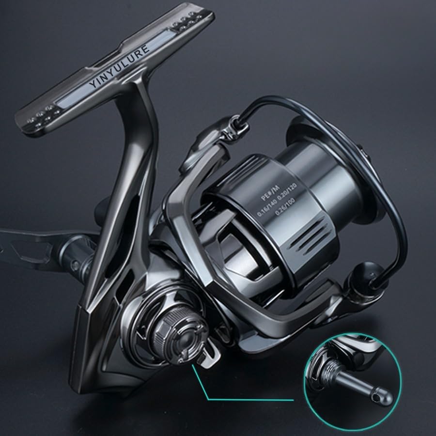 YINYU Spiker 3000 body shows rugged aluminum construction for saltwater reliability.