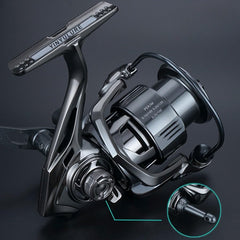 YINYU Spiker 3000 body shows rugged aluminum construction for saltwater reliability.