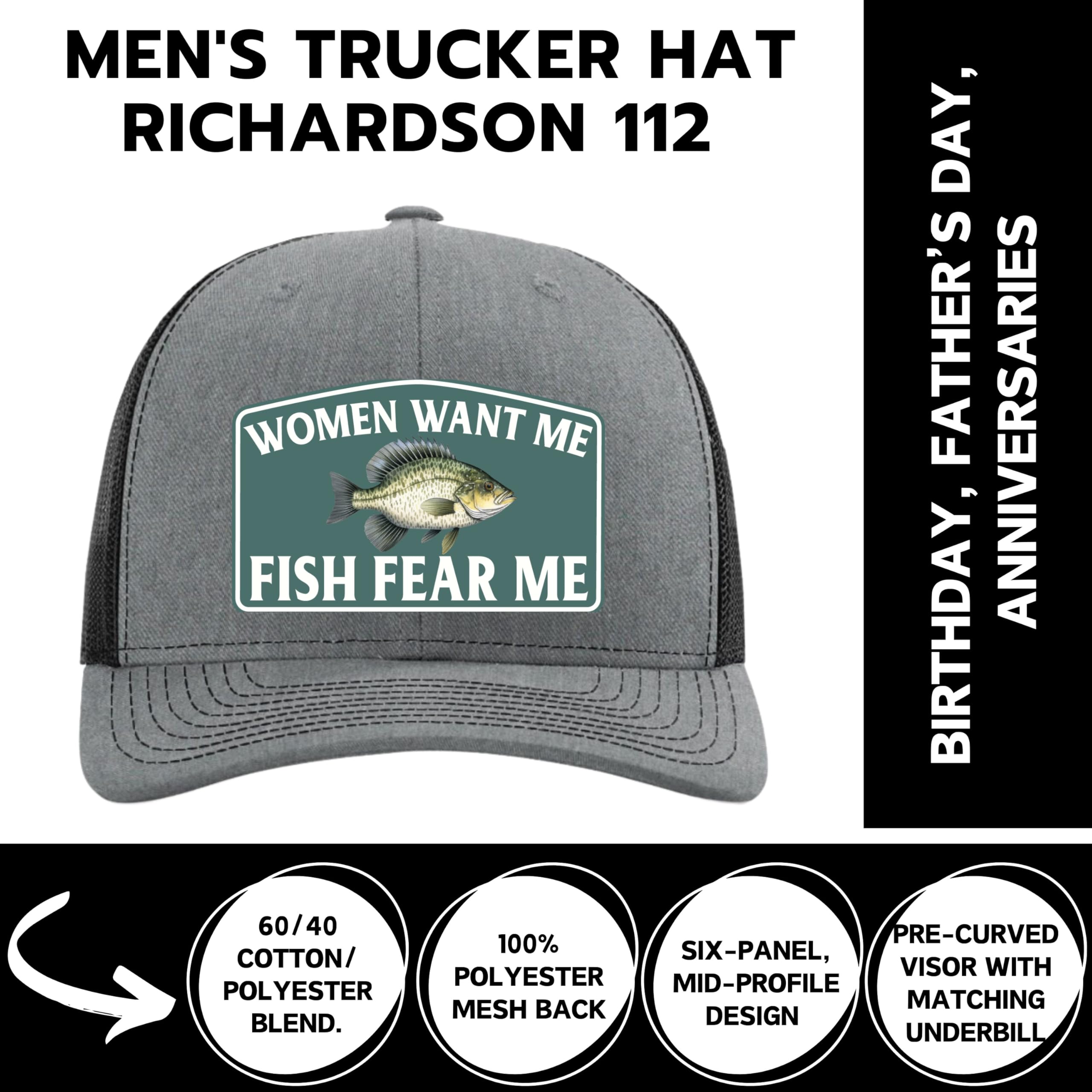 Yippee Daisy Women Want Me Fish Fear Me hat, back view, breathable mesh back for cooler sessions