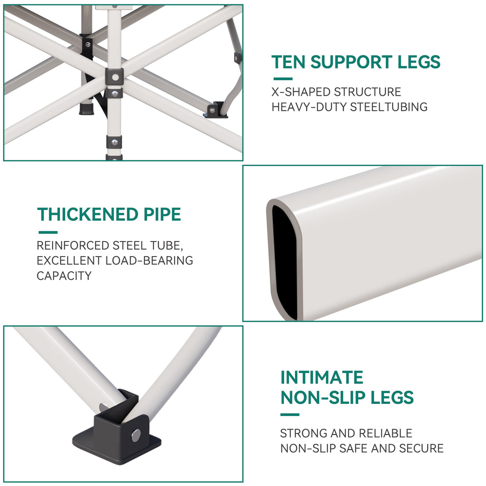 YITAHOME 600d oxford fabric resists fading and water for rugged use.