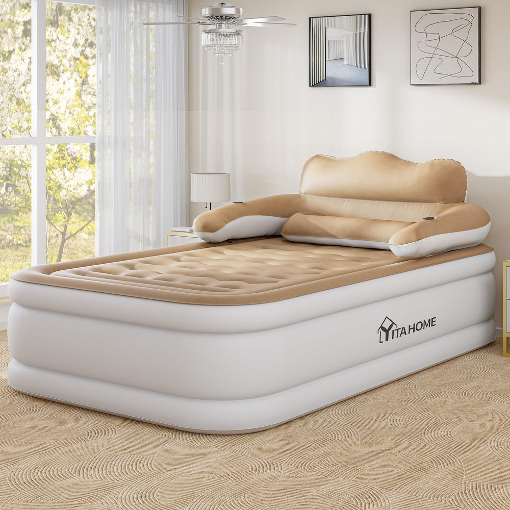 YITAHOME FullXL air mattress with 80x53x18 inch size for home use.