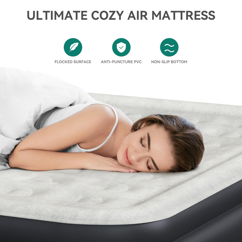 YITAHOME FullXL durable flocked top adds a soft, grippable sleeping surface.