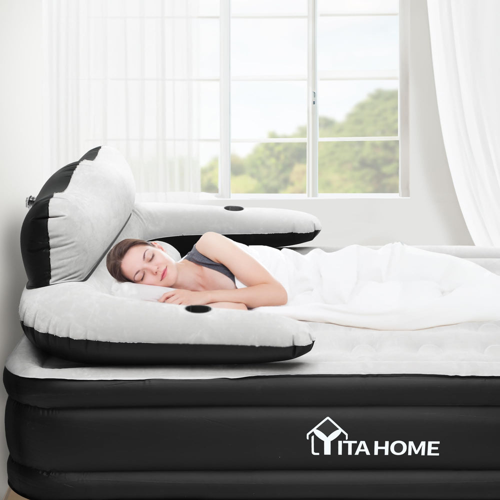 YITAHOME FullXL air mattress inflates quickly with the efficient pump for easy setup.