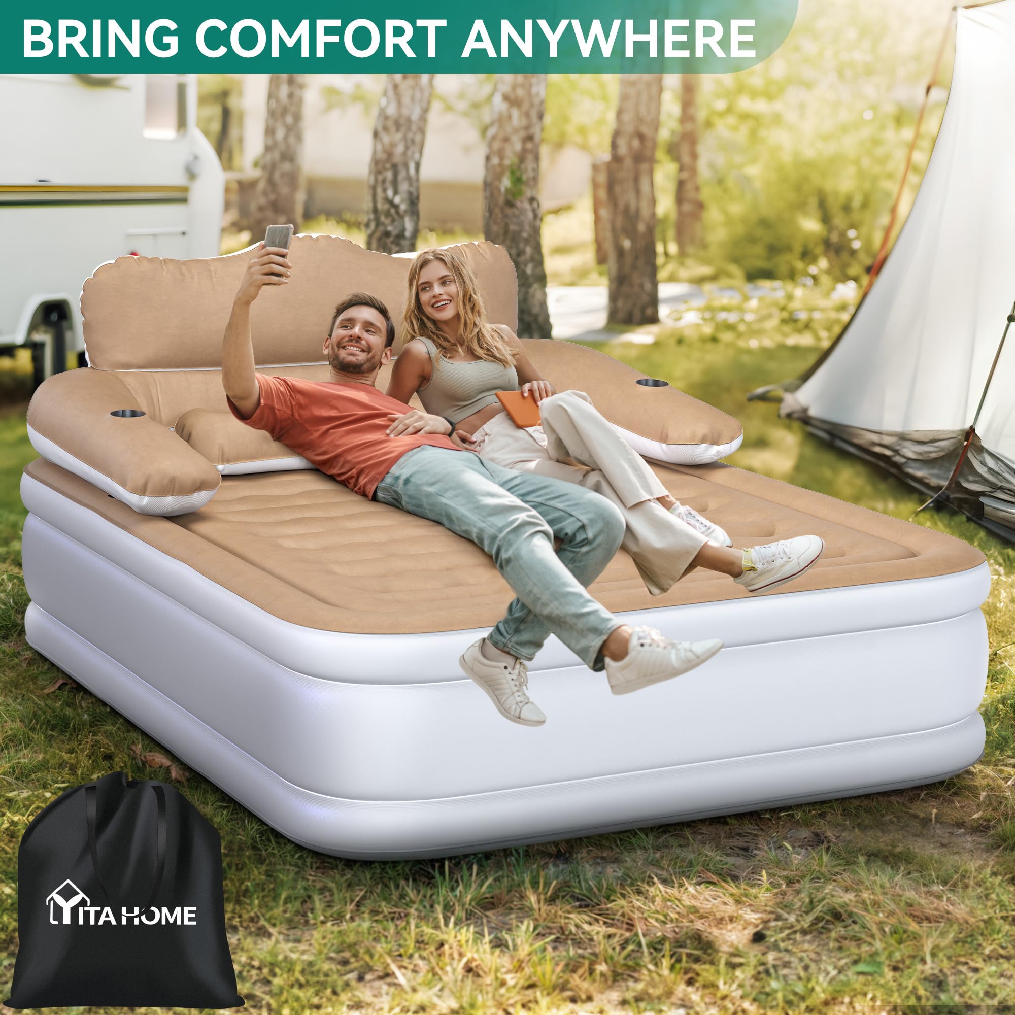 YITAHOME FullXL coil-beam support enhances spinal alignment and comfort.