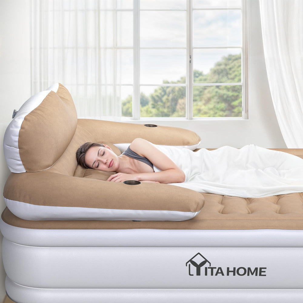 YITAHOME FullXL headboard attachment buckles shown for easy setup.