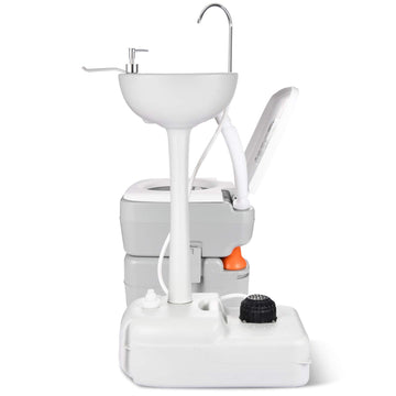 YITAHOME portable sink with hands-free pump for convenient outdoor hand washing.