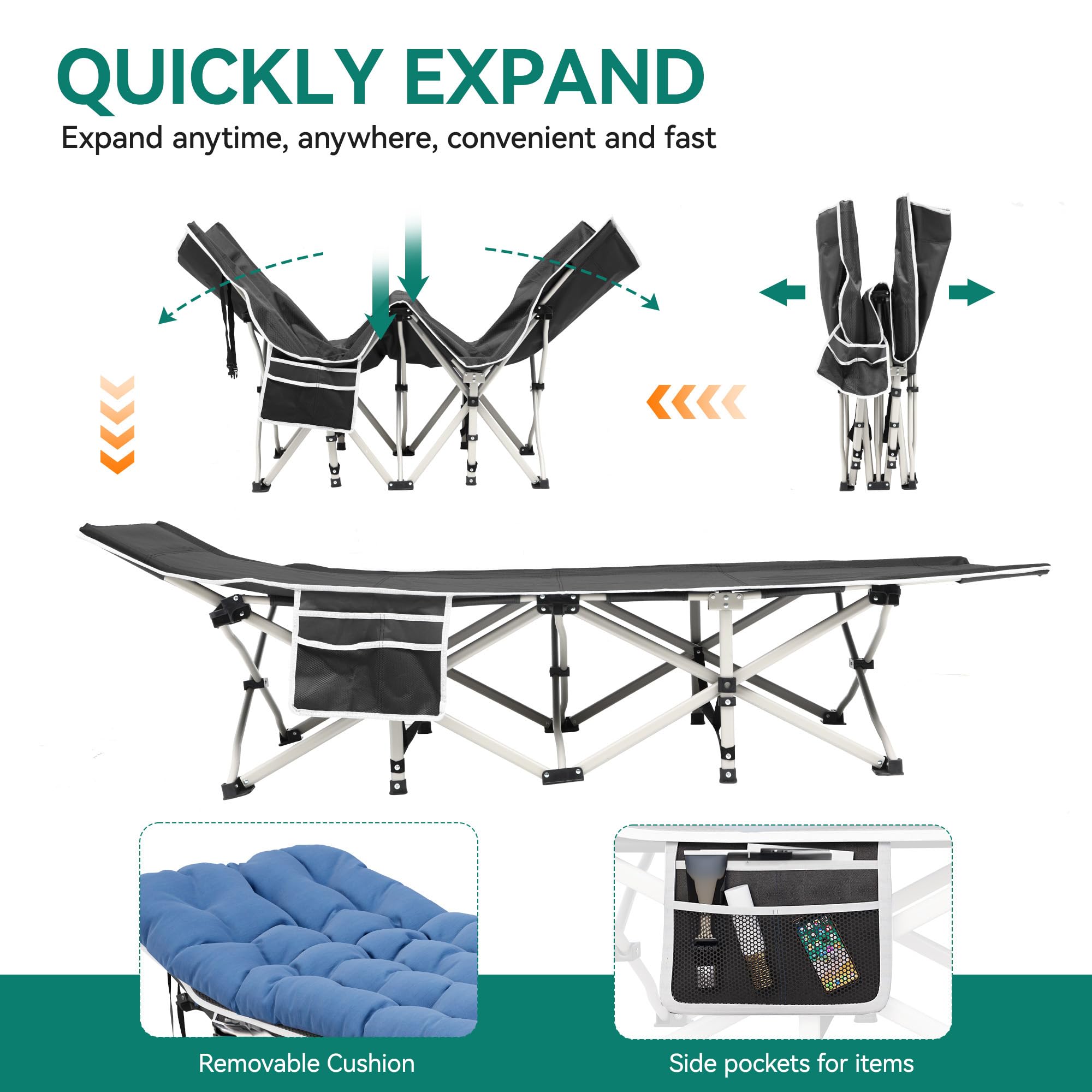 YITAHOME sturdy steel frame provides solid support