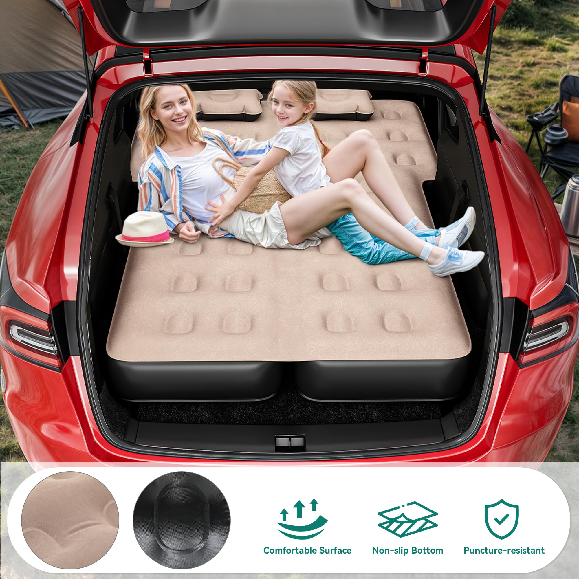 Two pillows included with the YITAHOME mattress for extra neck support