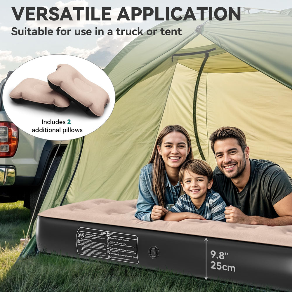 YITAHOME pump inflating the truck bed mattress quickly