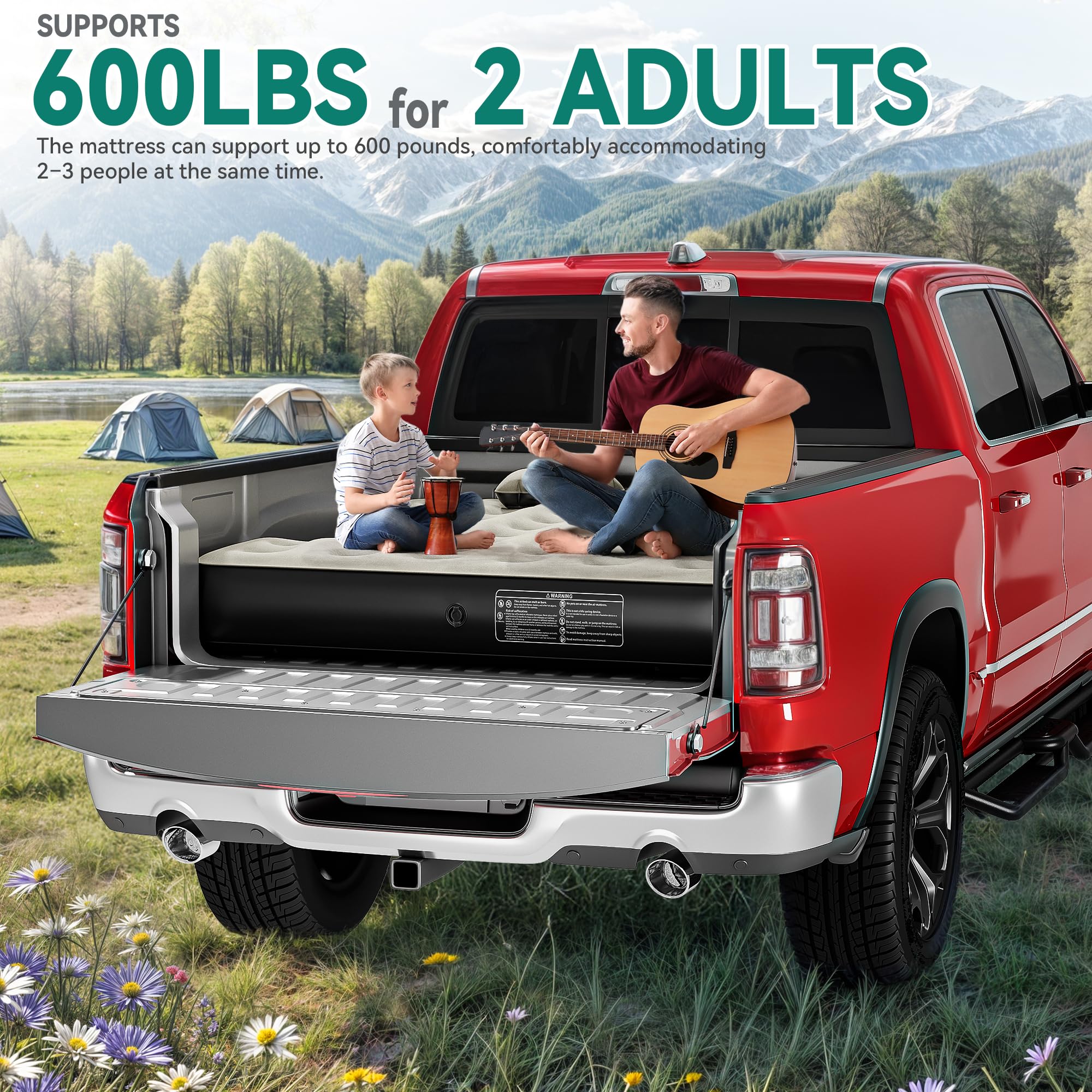YITAHOME air mattress soft flocked surface provides gentle support for restful nights