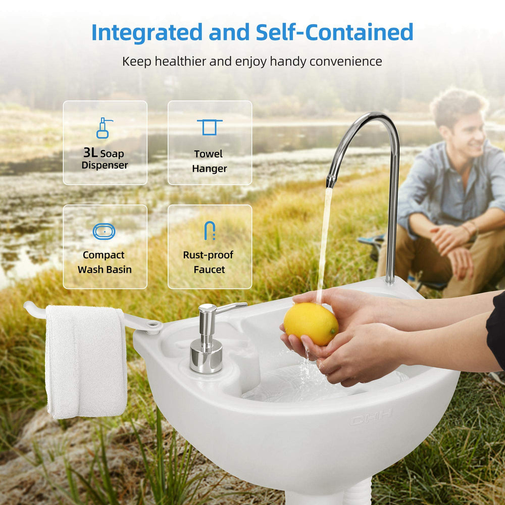YITAHOME used-water flow into RV toilet tank demonstrating water recycling on the go.