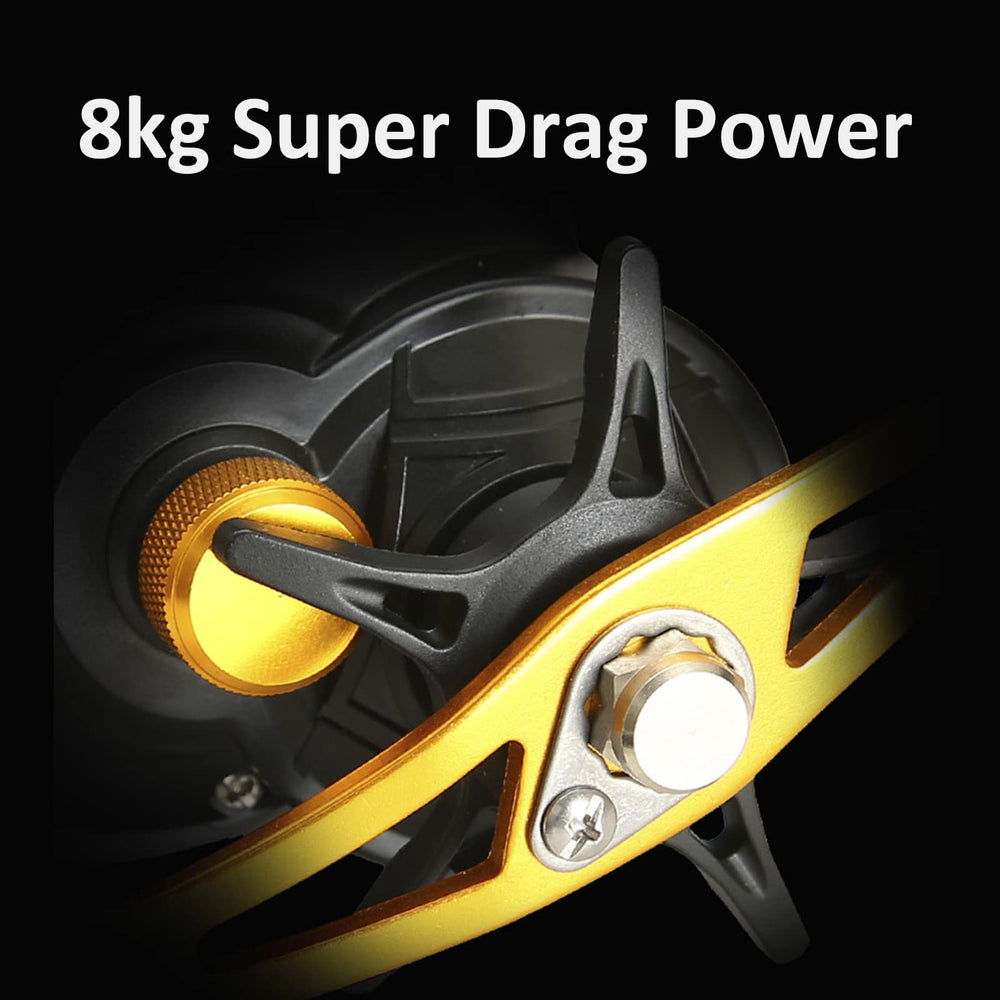 YIWENG reel showcasing 8 kg max drag for sturdy fishing sessions
