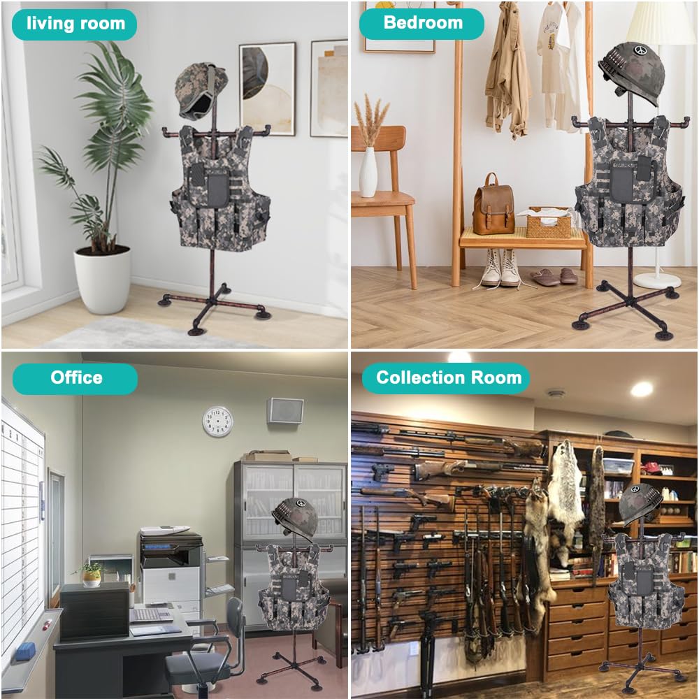 YIYEZHIQIU stand supports up to 100lbs, ensuring secure gear storage.