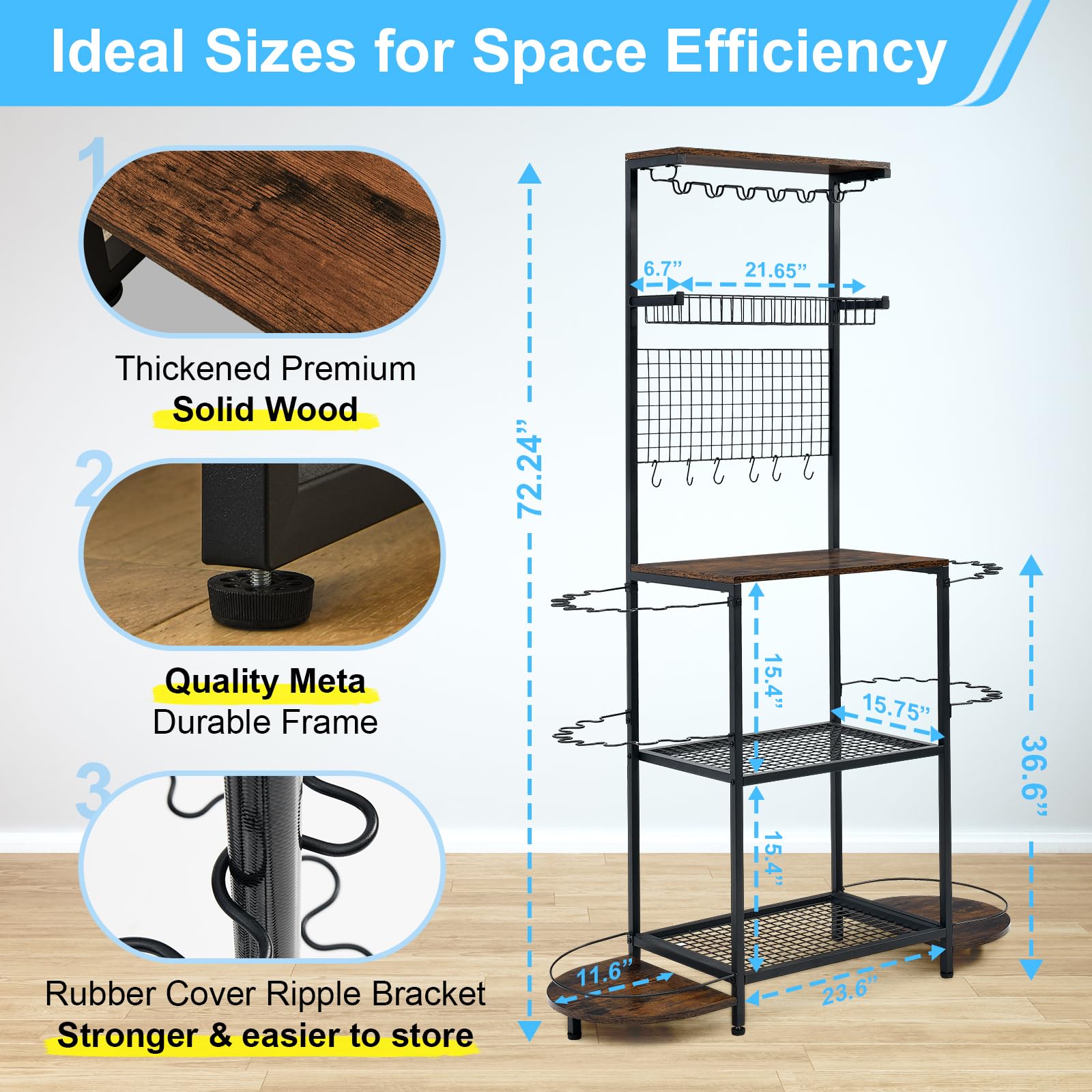 Storage for reels, tackle boxes, lures and gear on the rack