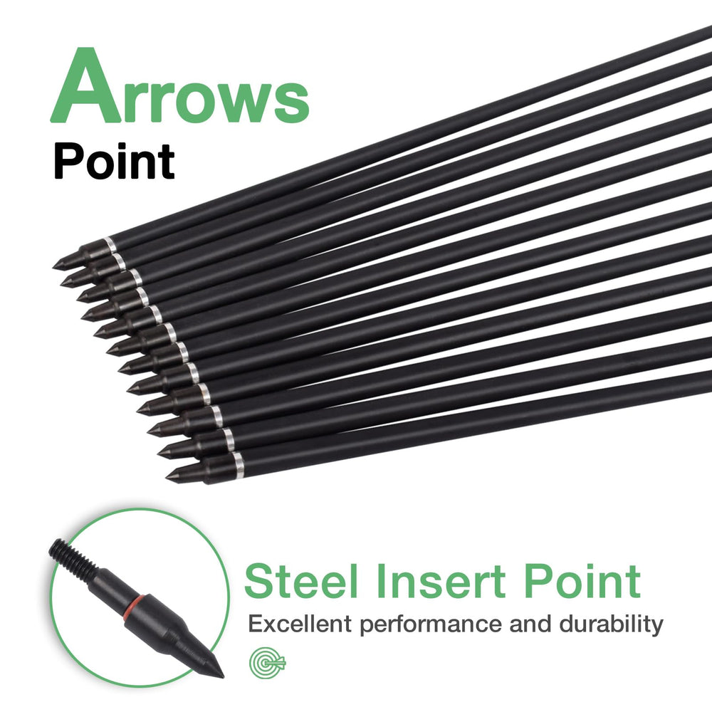 YLS arrows compatible with bows drawing 25-50 lbs for versatile use.