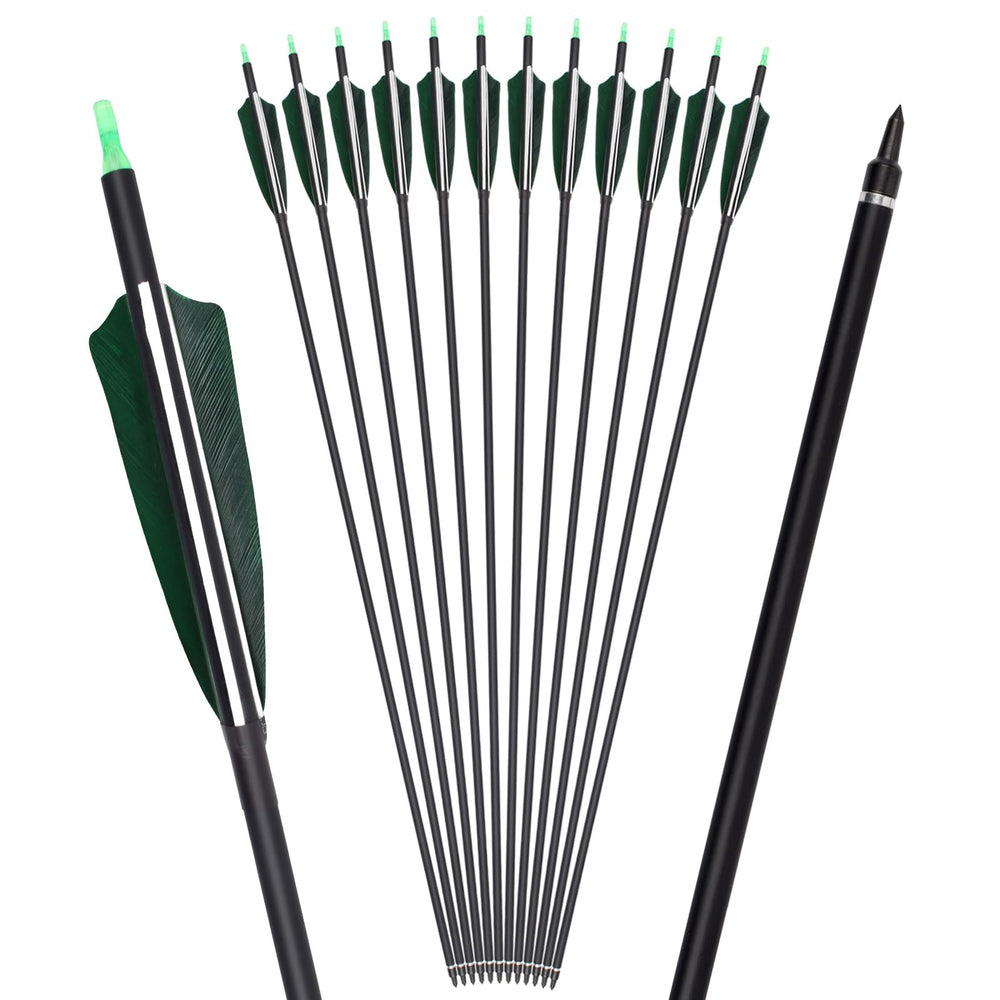 YLS 4-inch turkey feather fletching for stable, fast flight.