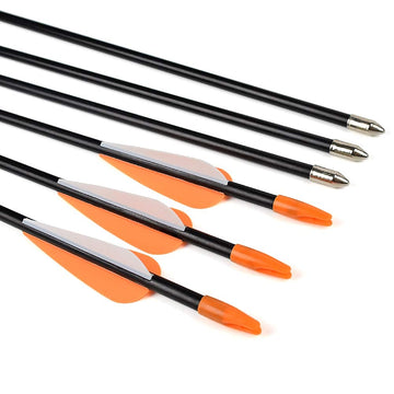 YLSIO Archery arrow features plastic 6875 nock for secure fit and quick setup.