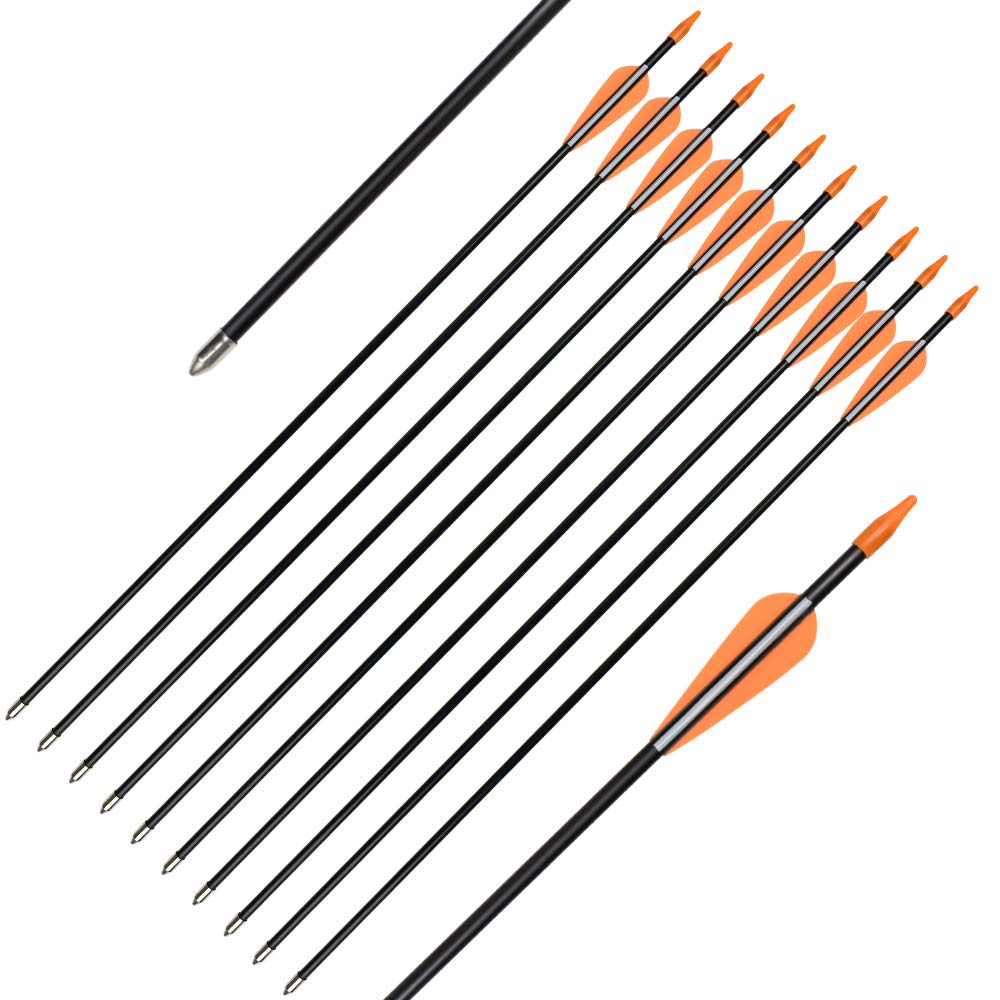 YLSIO Archery fiberglass arrow 30in with safety point for beginner practice.
