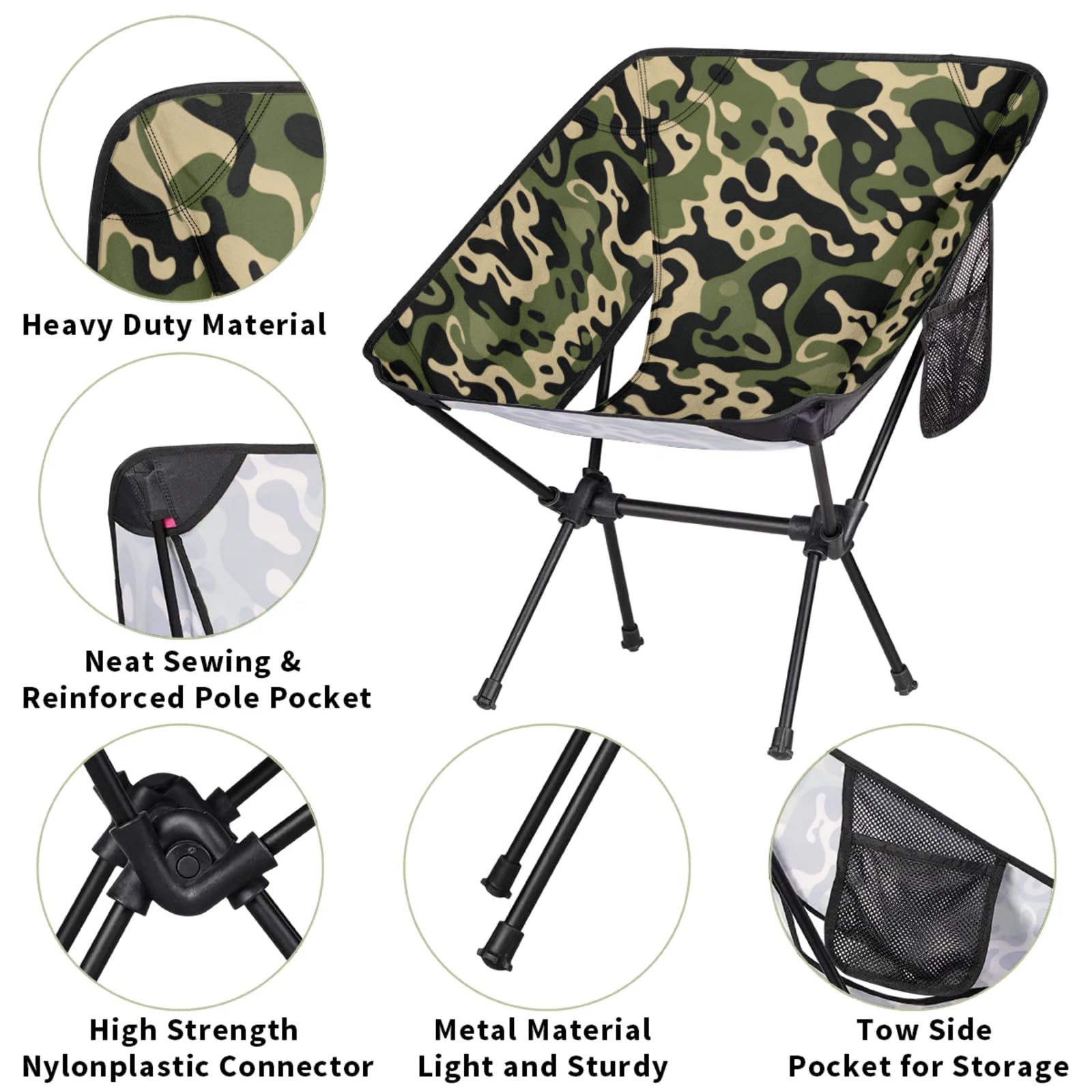 YLYNIU portable camping chair easy assembly under a minute